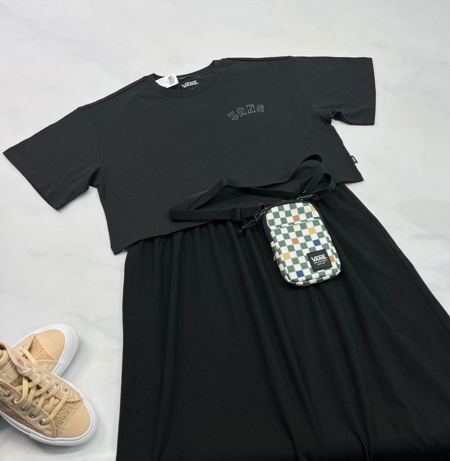 🌴 T-Shirt VANS : beau logo au dos neuf ! Small femme relax fit .