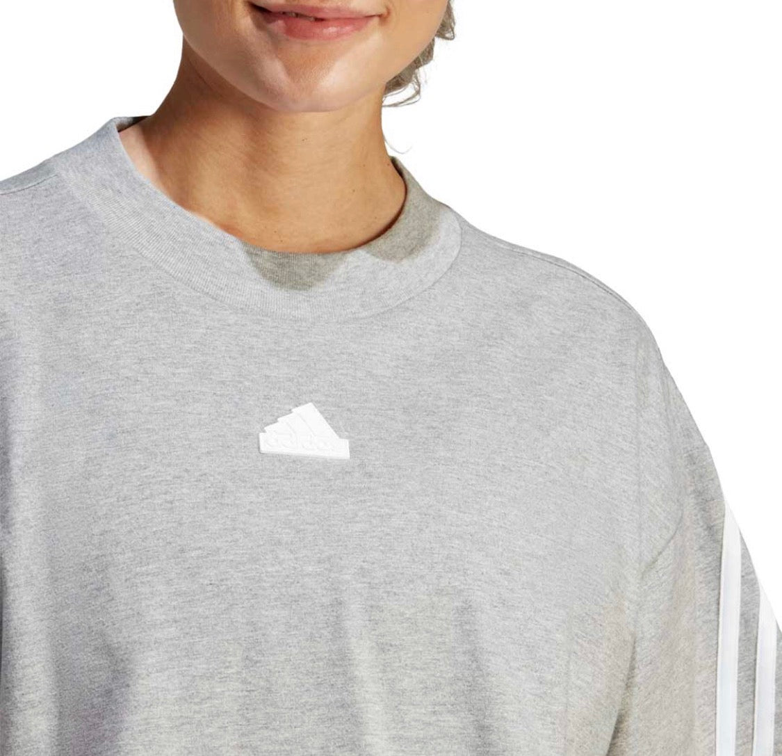 ☀️ Adidas : Manche courte gris Small femme coupe relax neuf ! Mi hanche .