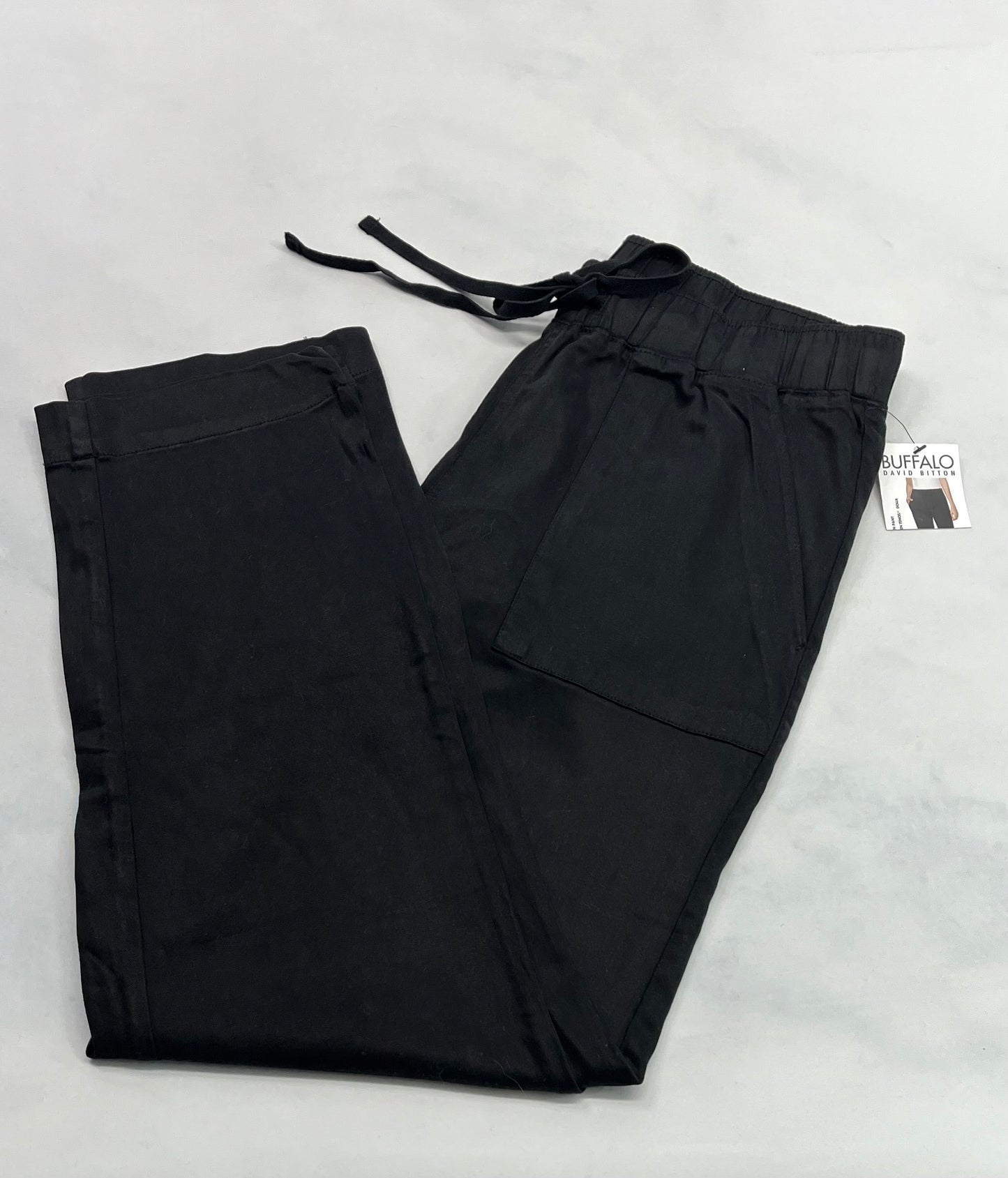 Buffalo : Pantalon noir souple  . Taille élastique jambe droite . Neuf ! Small fait 6 ans