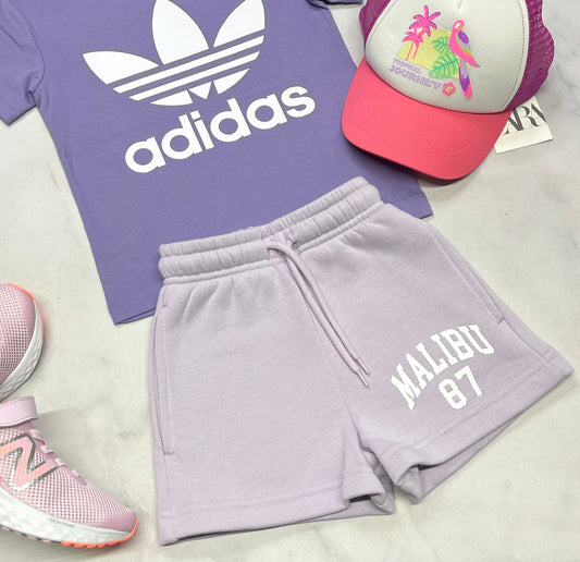 🦄 Short en ouaté : Lilas taille haute 4 ans neuve .