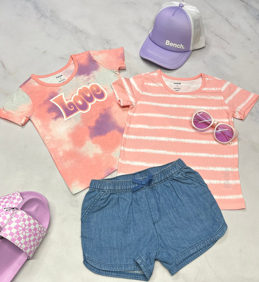 😍 Duo Ensemble : 2x t-Shirts Pekkle 5 ans fille neuf !
