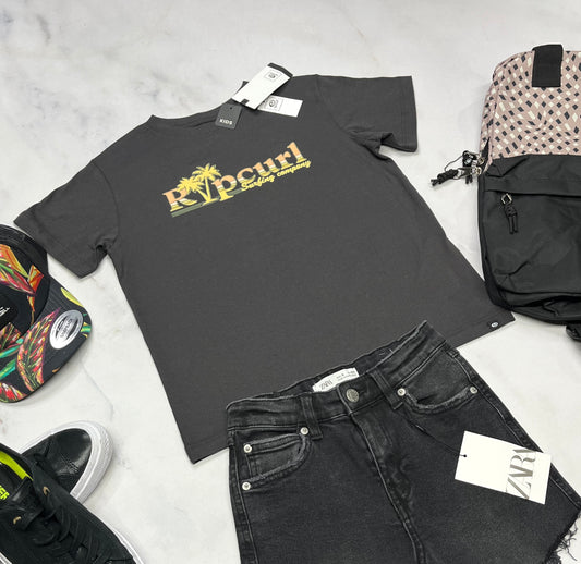 🌼 Manche courte : Ripcurl charcoal +(8-10 ans )fille neuf !