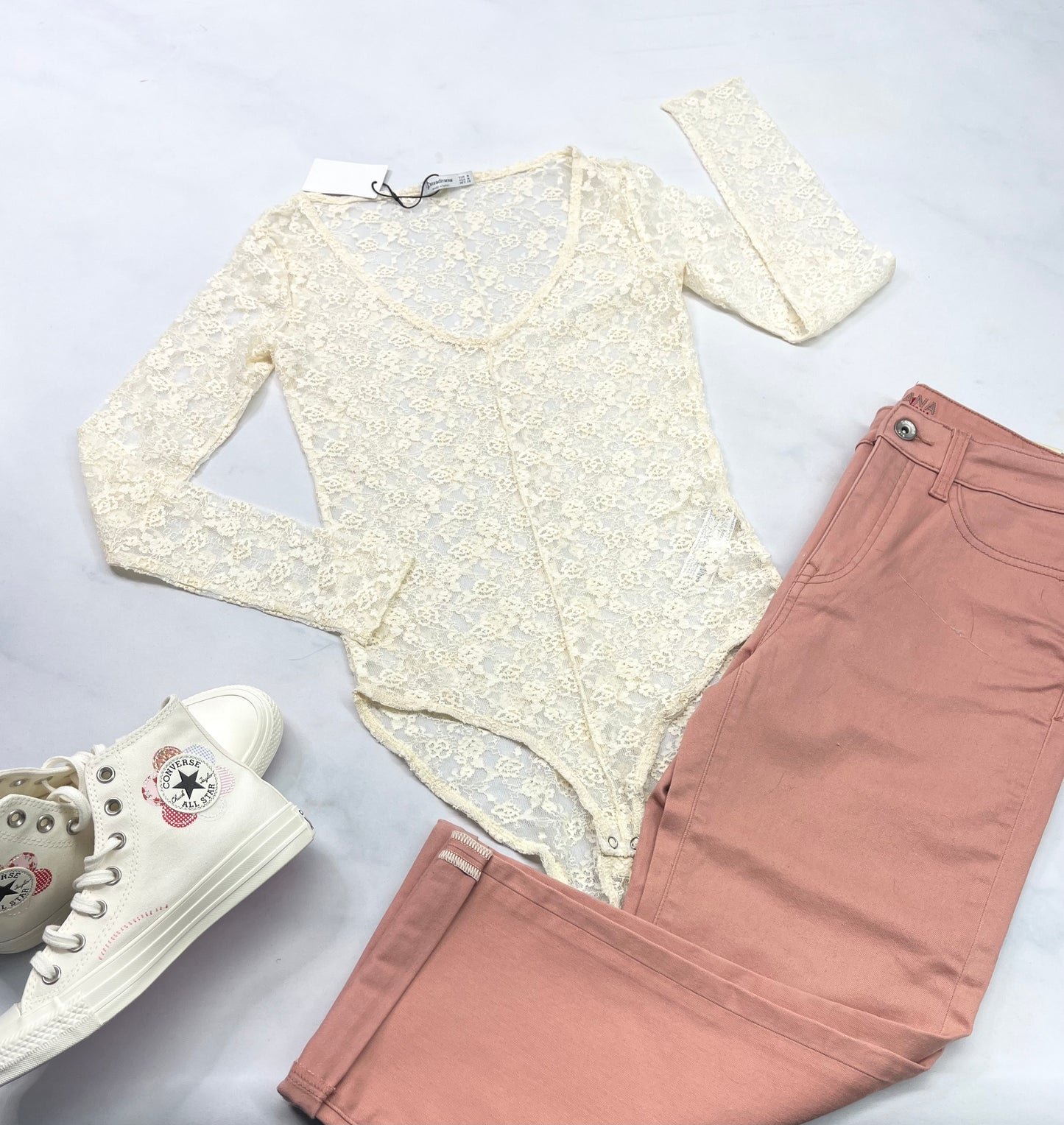😍 Body fleurit : semi transparent fait Small femme neuf !