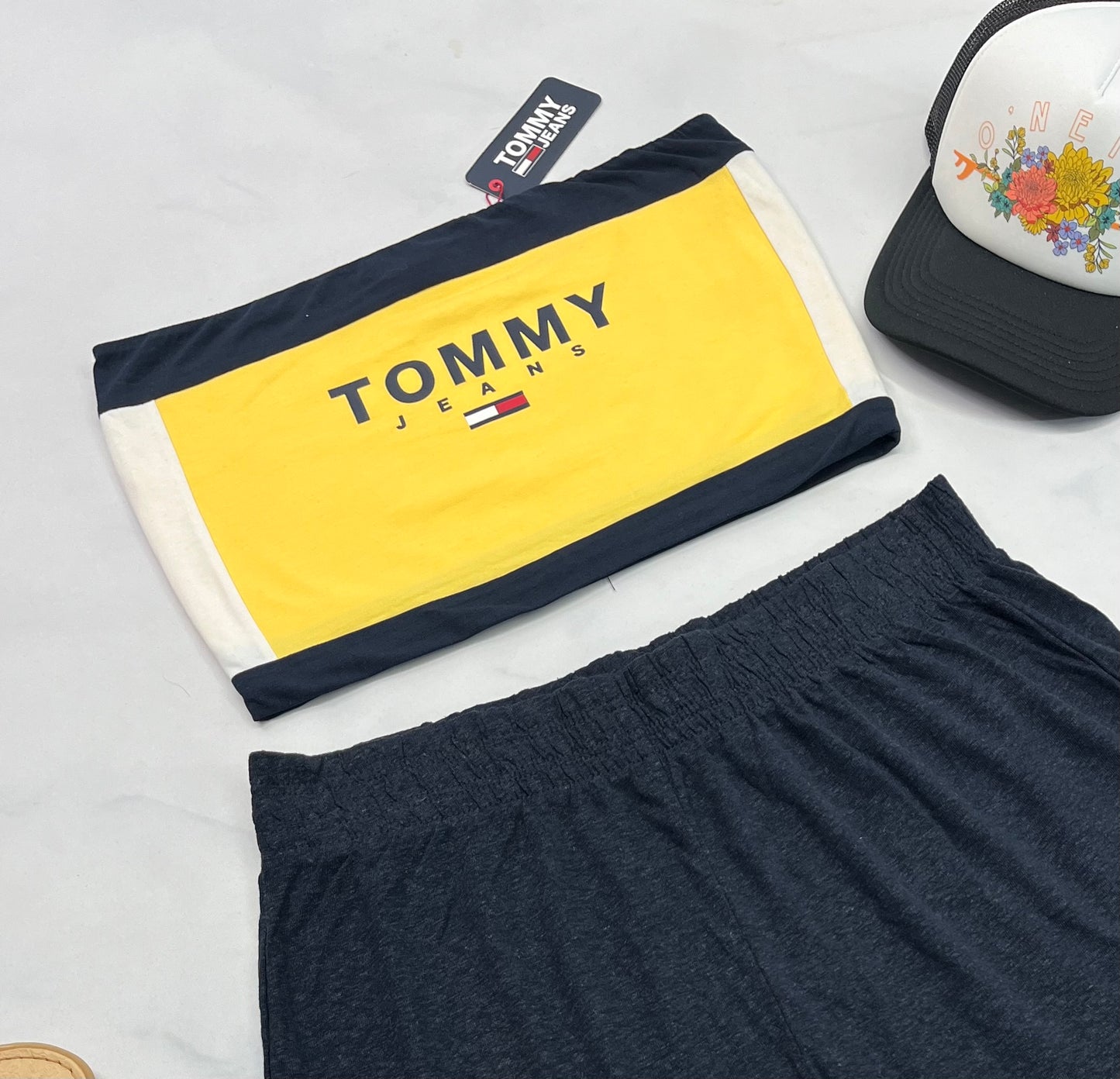 🌴 Top : bandeau Tommy H. M/ femme en coton doubler stretch confo . Neuf !