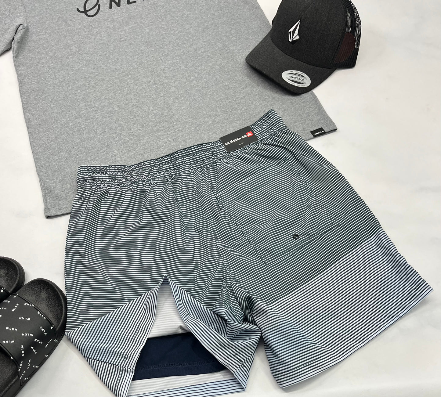 💦 Maillot : Quiksilver souple avec sous cuissard short intégré stretch M/ homme neuf !