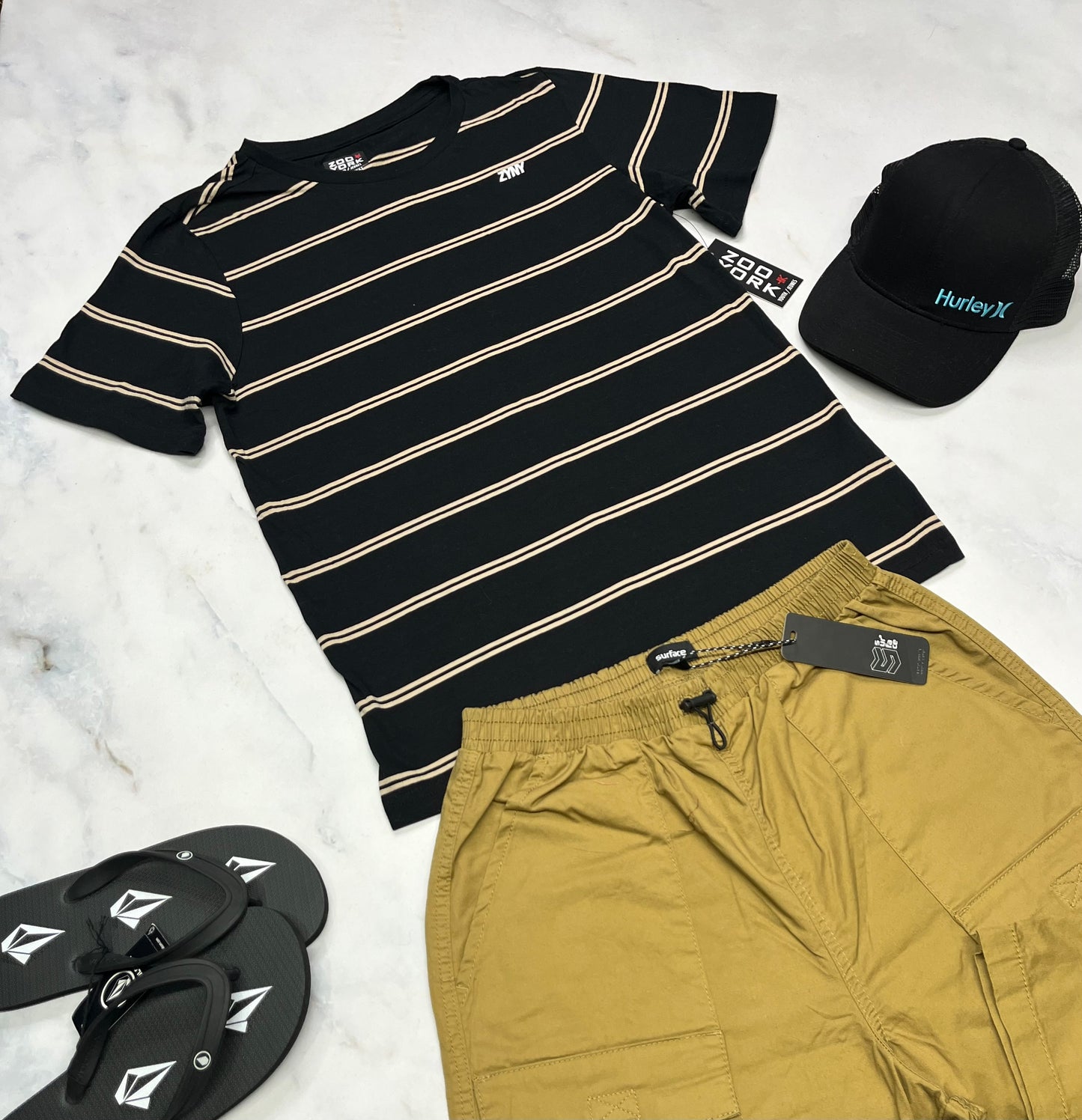 🍂 T-Shirt rayé : Zoo York soft 16 ans garçons neuf !