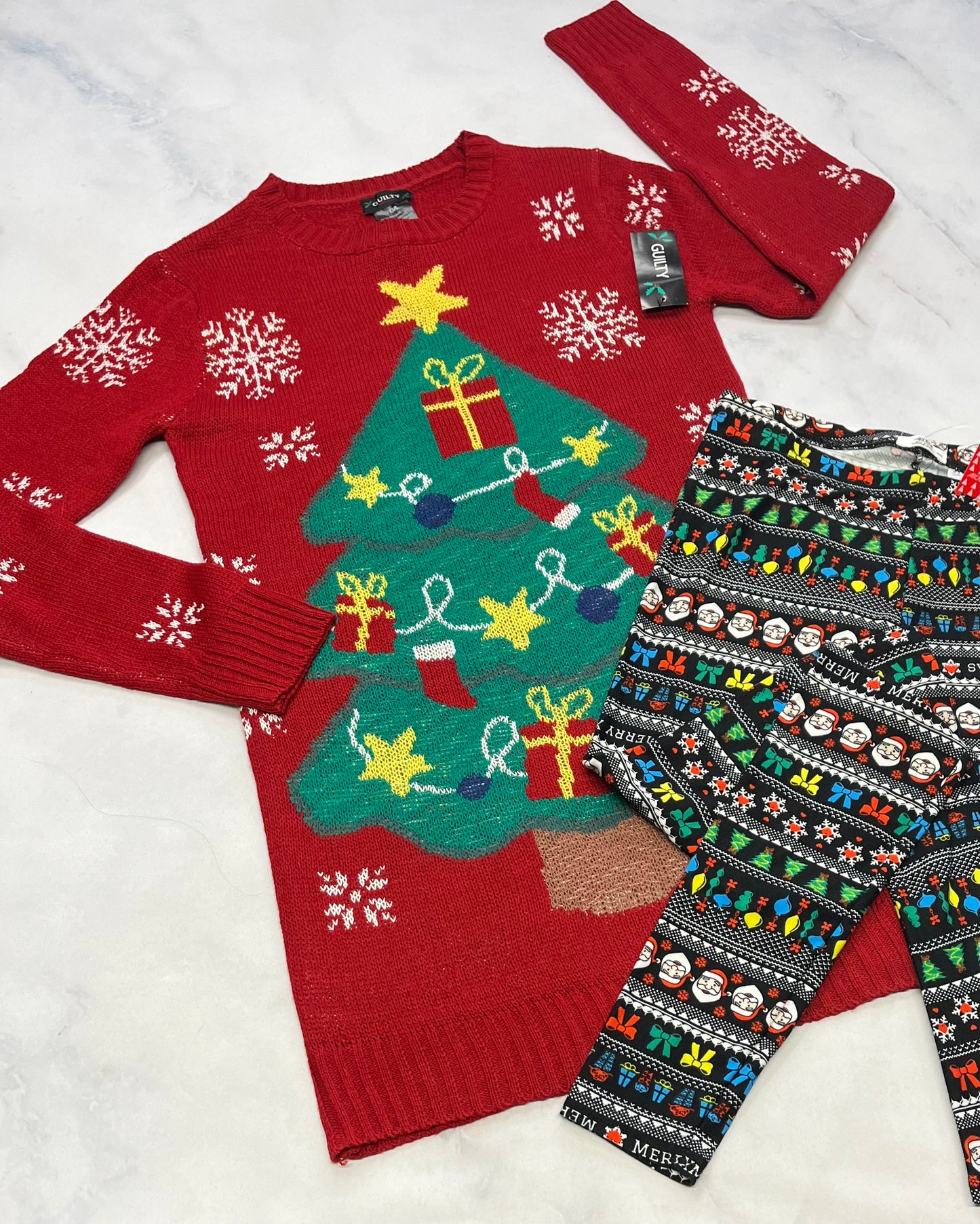 ..Duo neuf ! Robe tricot Guilty fait Small femme neuve + leg. Soft stretch ardène fait Small neuf !