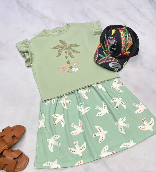 🌴 Manche courte : palmier mi hanche relax fit neuf ! ( sans la robe ) .