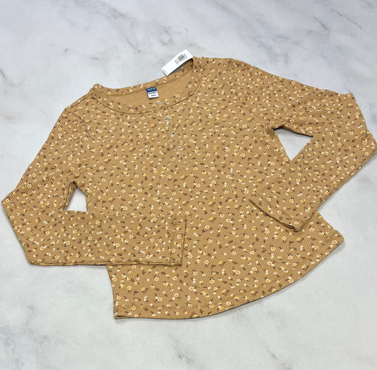 Manche longue : Rib/ texturé moulant fleurit  neuf ! Fait 6-8 et 12-13 ans .