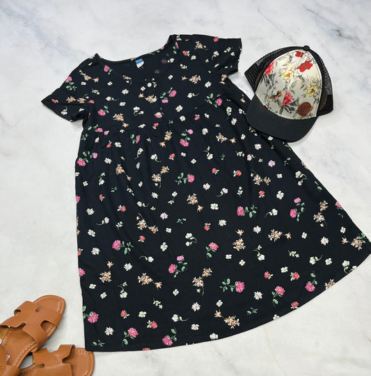 🌷Robe fleurit : 10-12 ans fille neuve . Souple look 3 boutons au haut . Superbe neuve !
