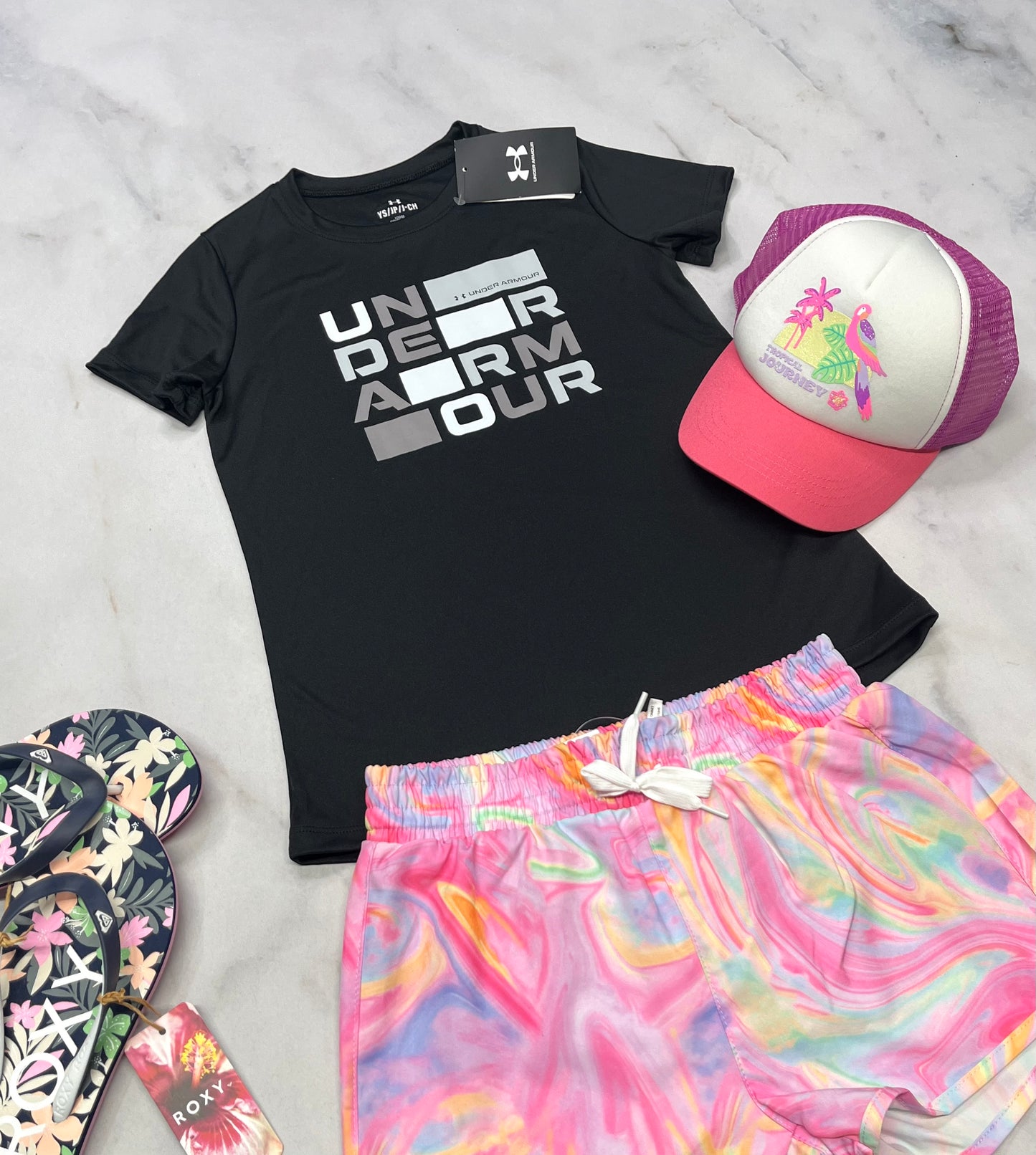 💕Manche courte: H.Armour noir en tissu de sport 7-8 ans fille neuf !