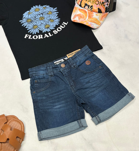 💙Short jeans : LP stretch confo fait 7 ans fille ajustable neuve.