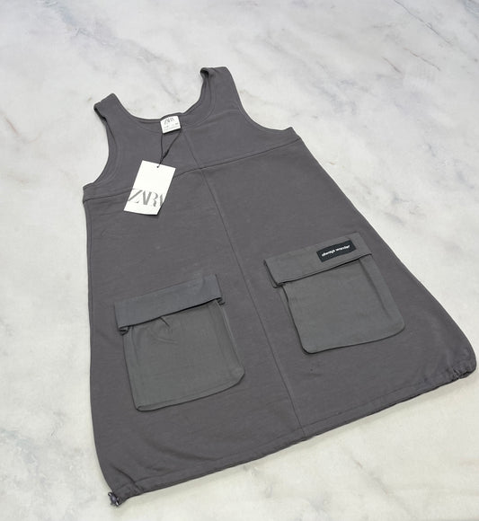 Robe ZARA: en ouaté grise neuve ! + 7 ans