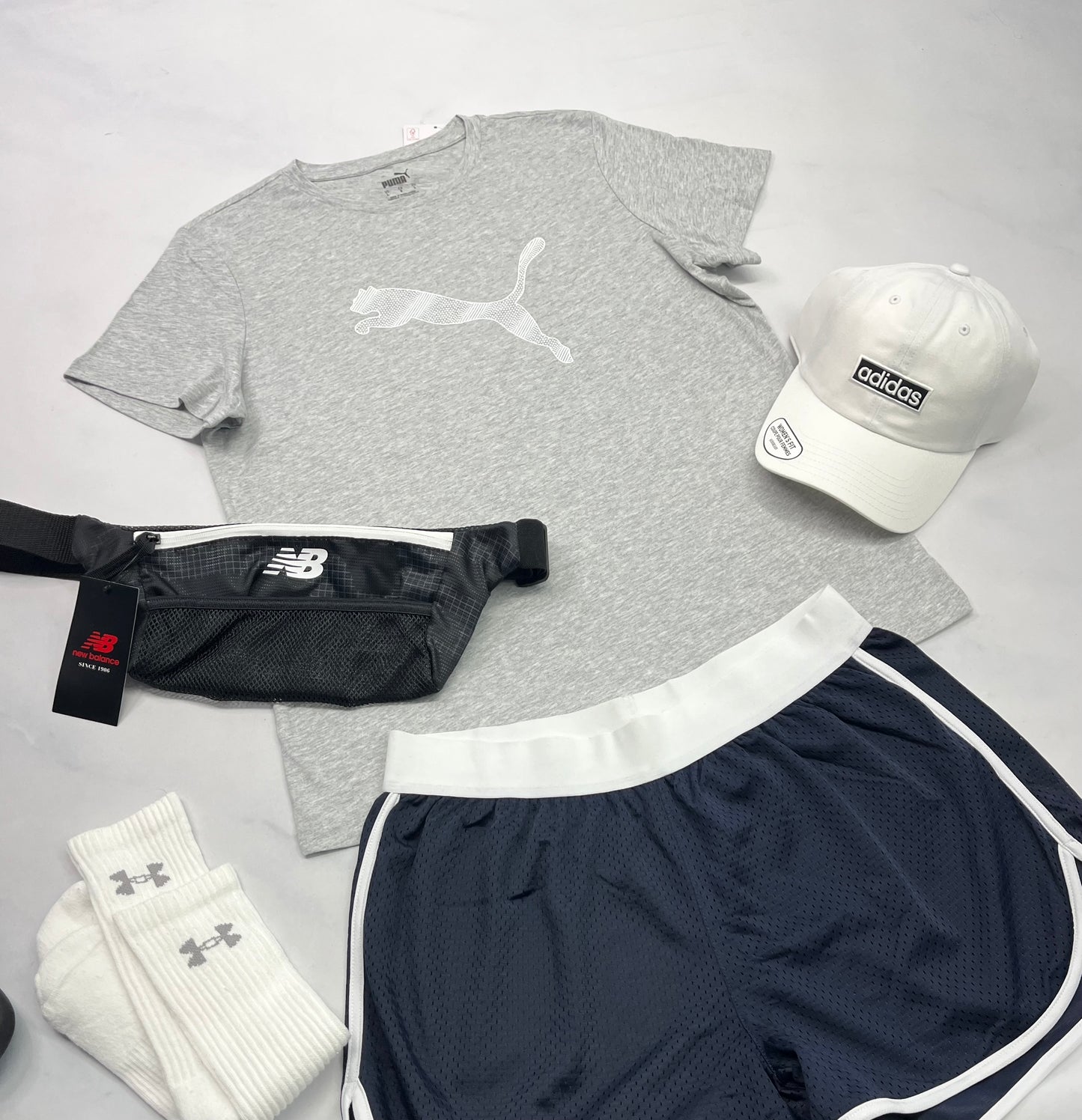 🌴 Manche courte : Puma gris L femme neuf !