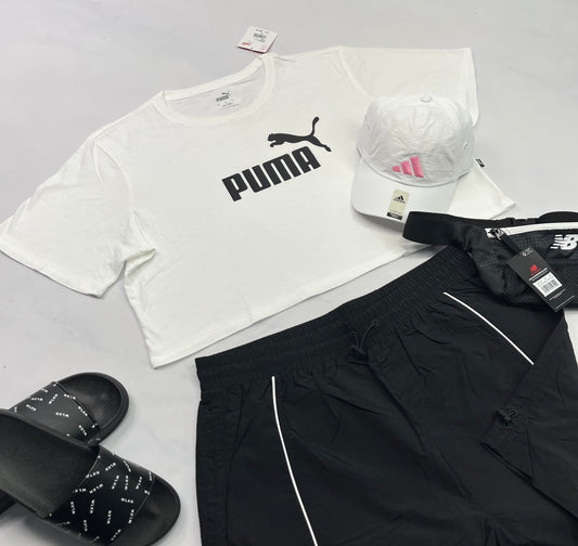 🩷 Manche courte : Blanc Puma XL femme relax fit neuf ! Look mi hanche .
