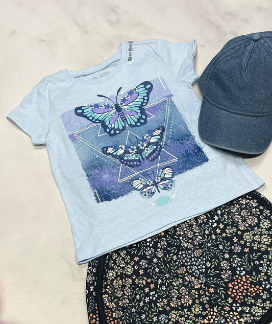 🦋 T-Shirt : brillant + 3X fille neuf!