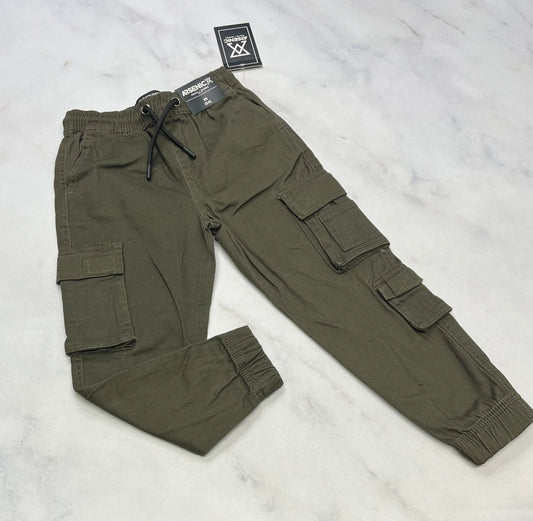 Arsenic Pantalon: cargo vert foncé neuf ! 5-6 ans .