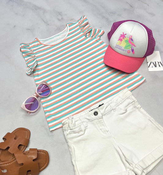 🩵 Camisole : rayé Place 5 ans fille neuve.