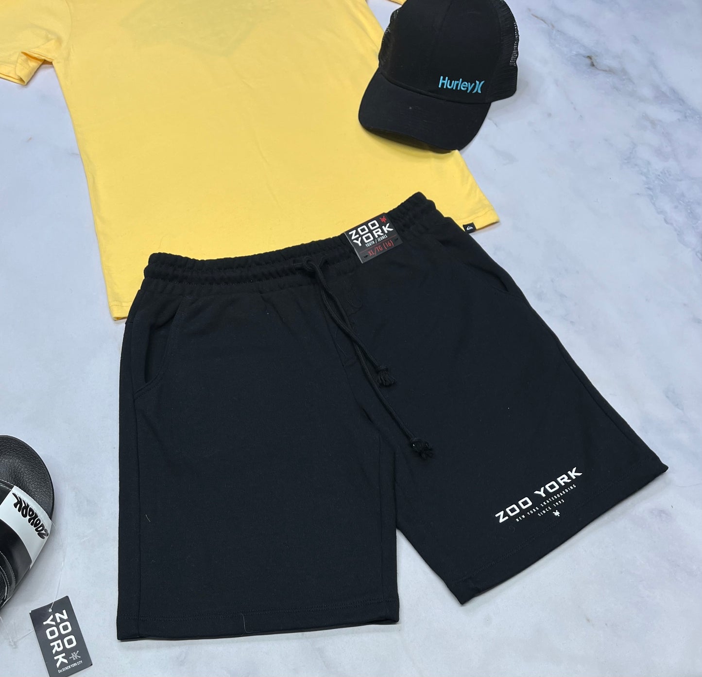 🤩 Bermuda en ouaté : Zoo York 16 ans garçon noir neuf !