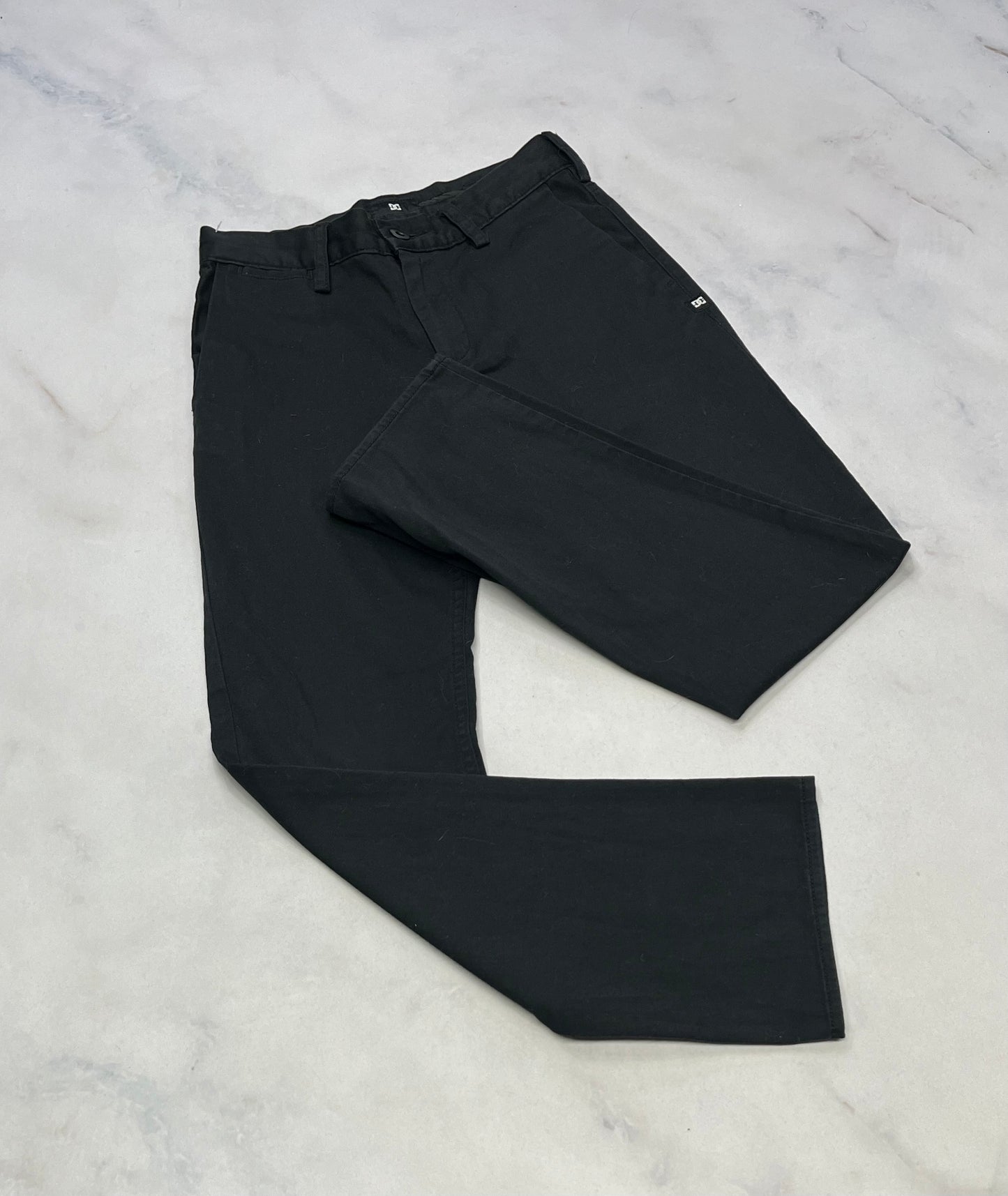 DC : pantalon en coton souple noir . Slim 14(12-14 ans ) comme neuf!