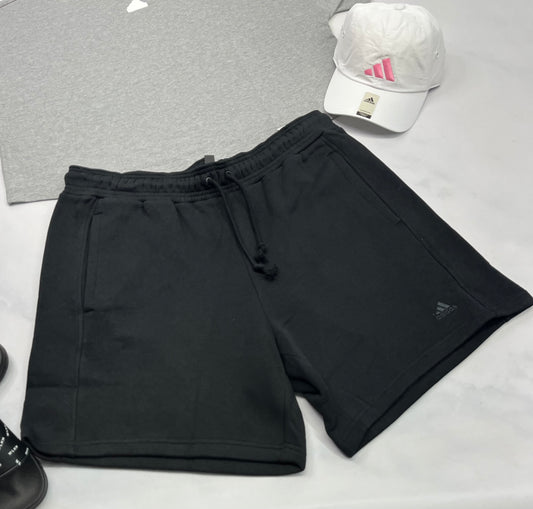💕 Short ouaté : Adidas noir 1XL ( xxl femme ) et 2XL coupe confo neuve ! Logo brodé ton sur ton . Qualité ++