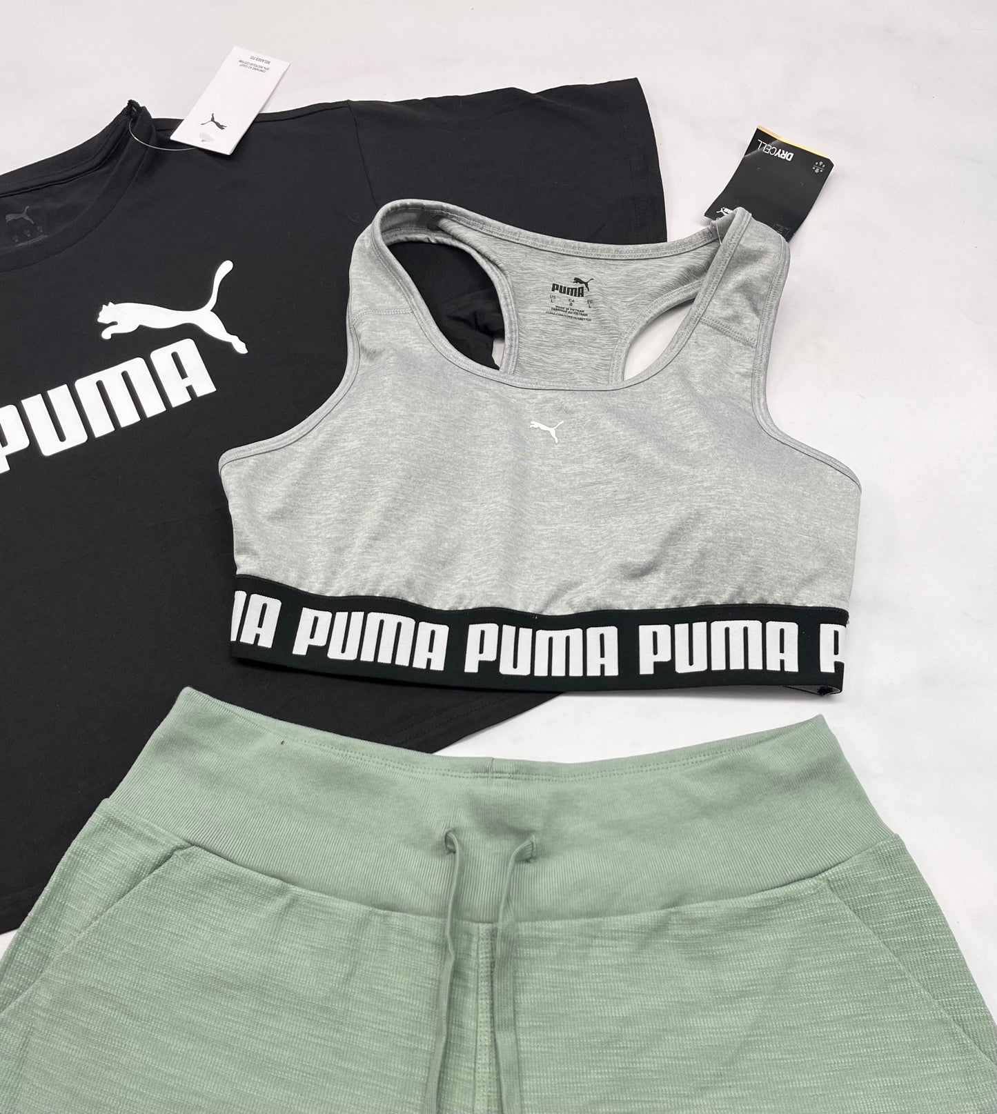 🍃 Top tissu de sport PUMA : gris neuf ! L fit: ( fait M/ femme ) et M/ fit : ( fait Small femme ) neuf !