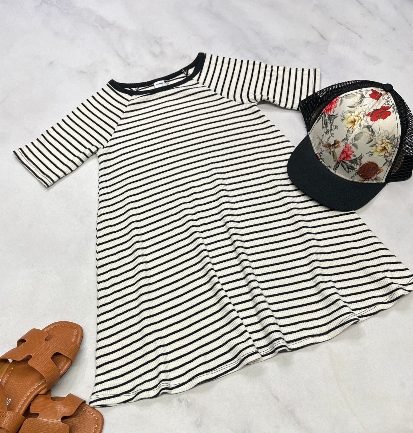 🌺Robe rayé : Old.N 4 ans relax fit stretch comme neuve .