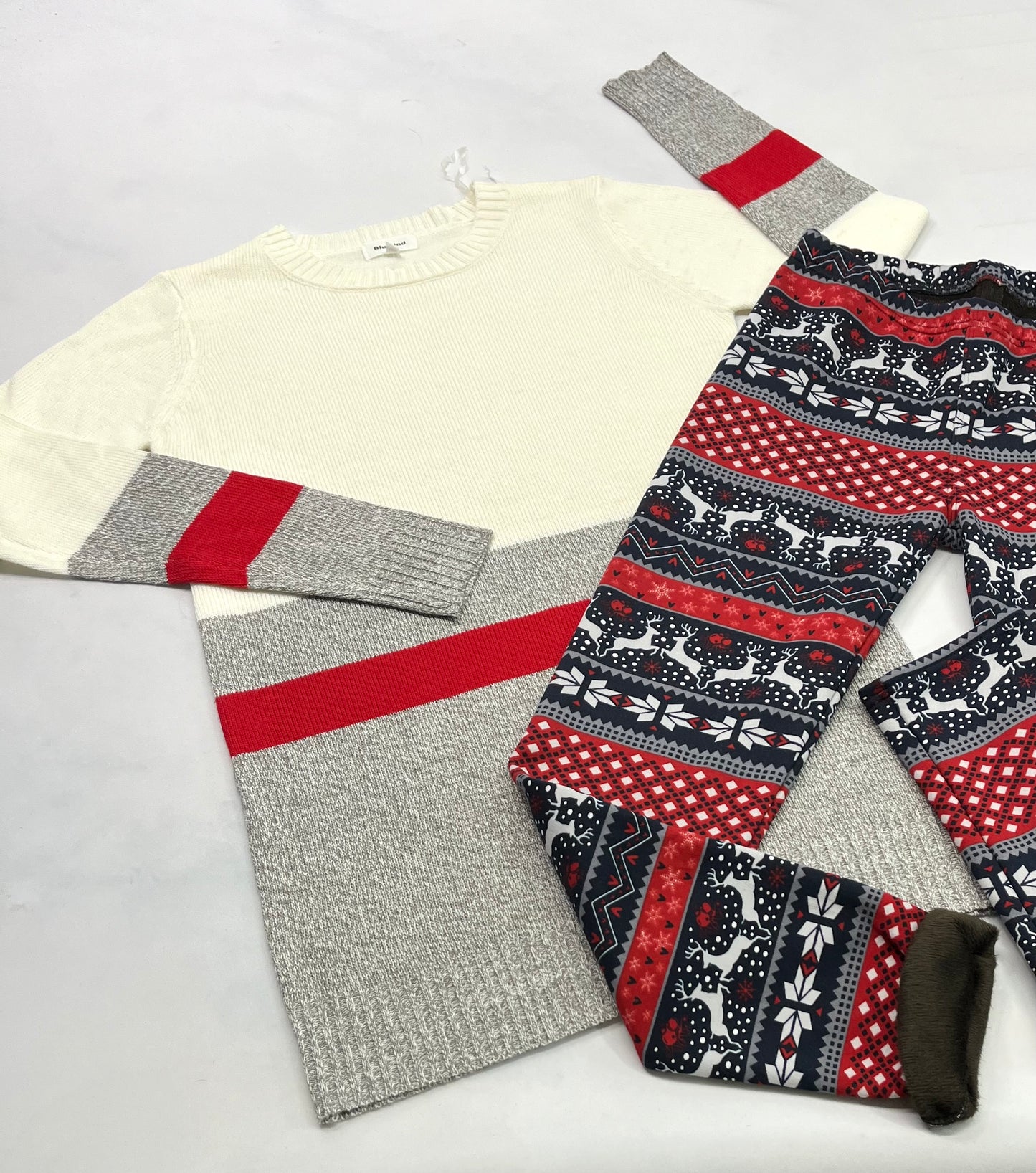 Duo : Tricot Tag long neuf ! Small femme + .. Leg.chaud doubler en velour small femme comme neuf !