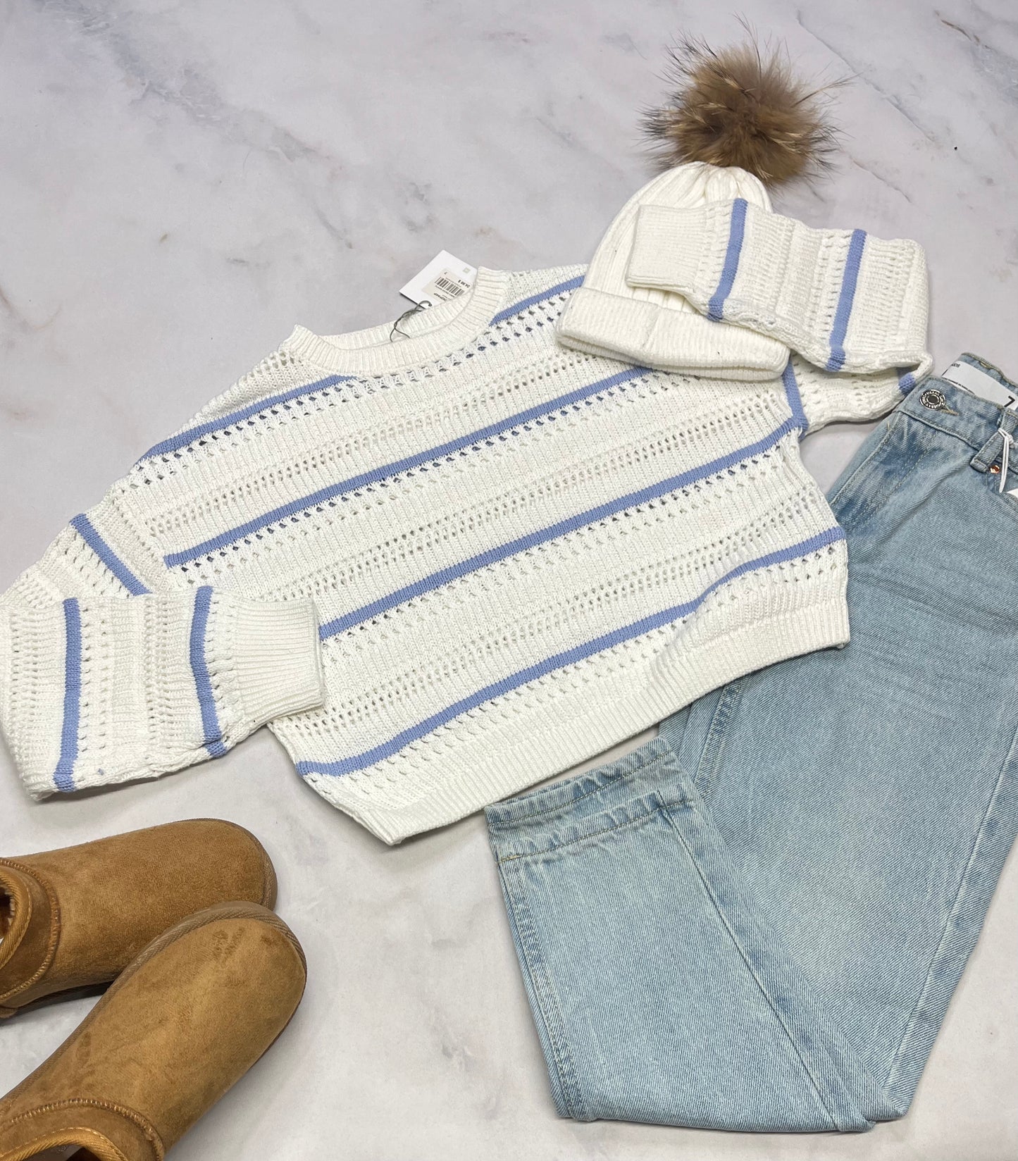 ❄️ Tricot crocheté : manche ballon souple 7 ans neuf !