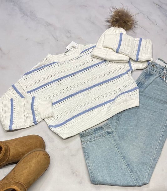 ❄️ Tricot crocheté : manche ballon souple 7 ans neuf !