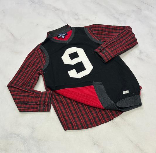 Duo état neuf! Chemise tissu chic NoCode comme neuve 6 ans + débardeur Souris Mini fait 6X Stretch état neuf !