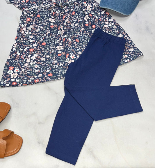 🦋 Legging : 3 quart en beau coton stretch 5-6 ans fille neuf !
