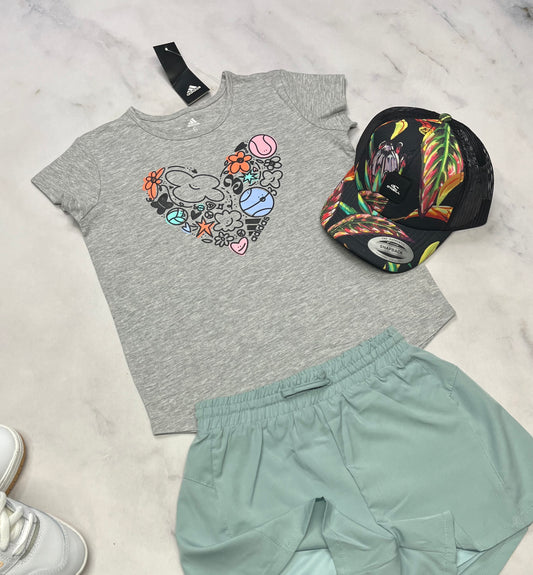 🌿 Manche courte : Adidas 7-8 ans fille neuf !
