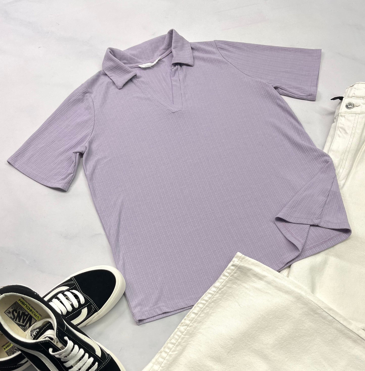 💜 Polo Adition Elle : XL femme soft ultra mou texturé comme neuf !