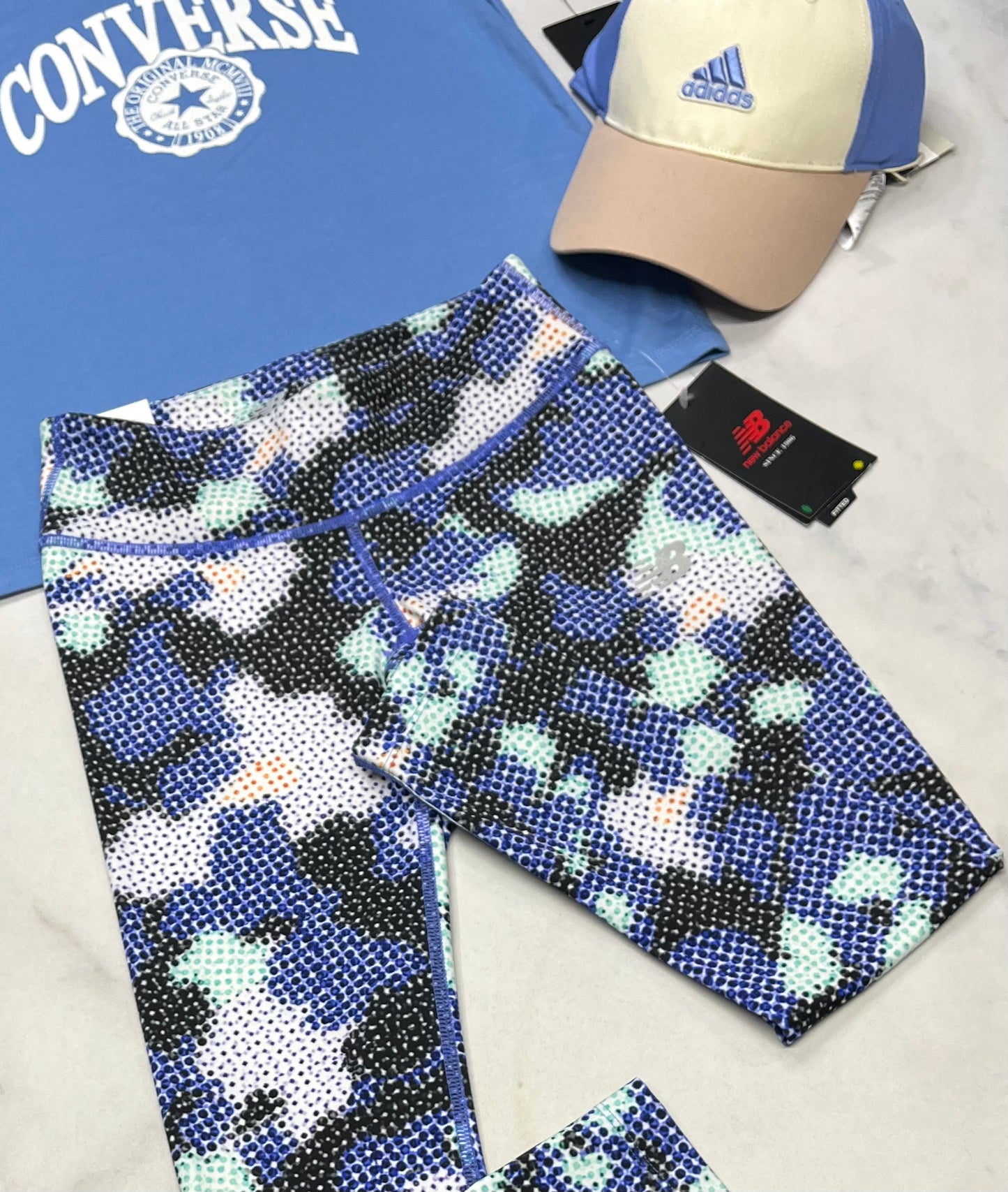 💙 New Balance : Legging tissu de sport stretch + 10-12 ans fille longueur cheville . Neuf !