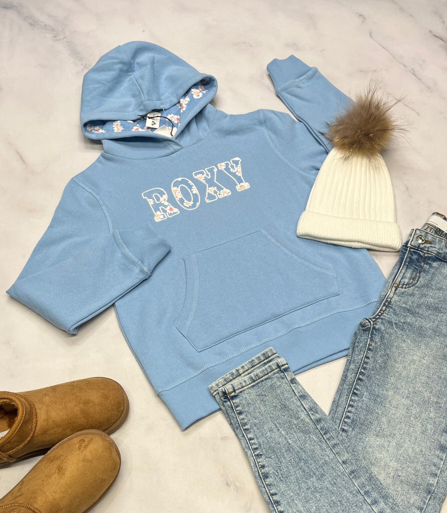 ❄️ Cagoule : Roxy en ouaté fait 7-8 ans coupe confo neuve .