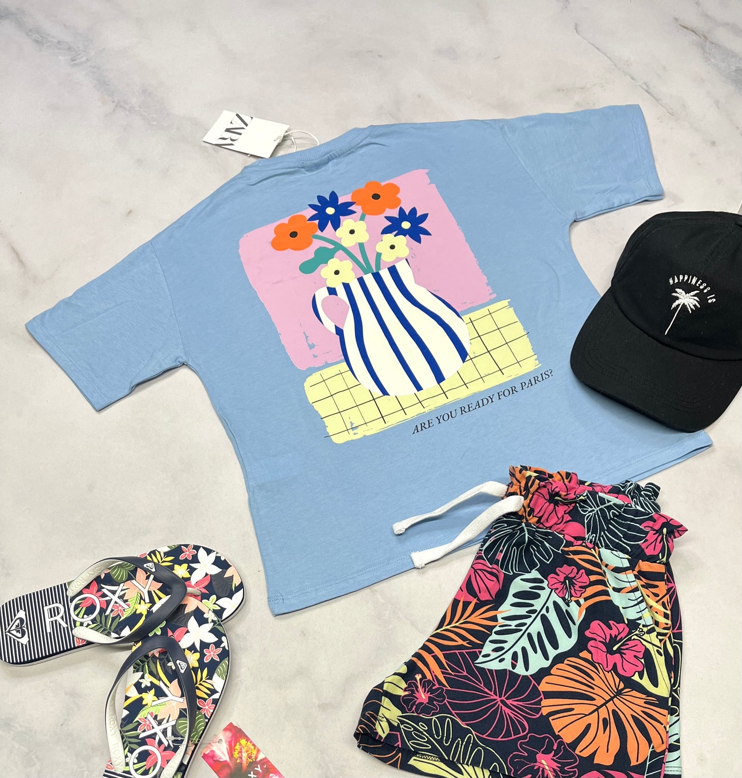 💐ZARA : Manche courte 9-10 ans fille neuf ! Beau logo au dos .