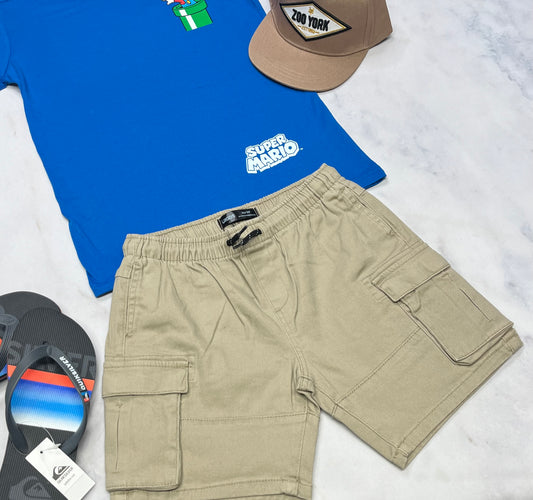 💙 Short cargo : 7-8 ans garçon coupe souple confo neuf !