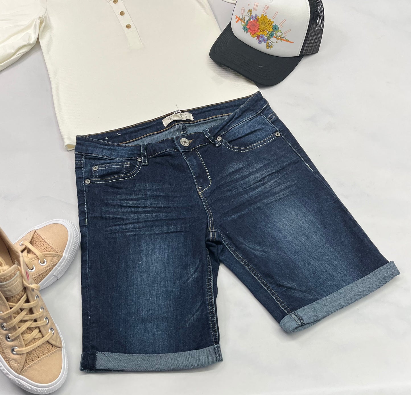 🩵 Bermuda : jeans ultra mou confo fait 3 ans femme (XS) comme neuve !