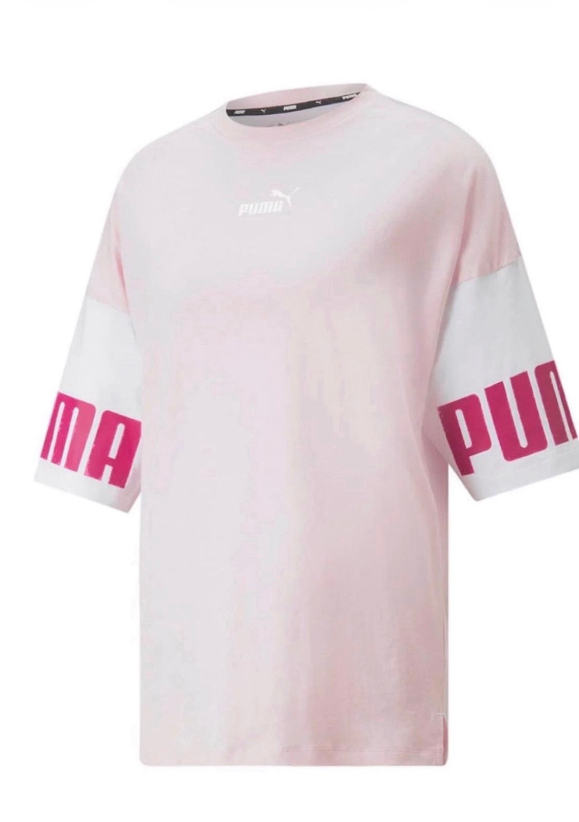 💕 T-Shirt : Puma rose ! M/ femme look over size . Neuf !