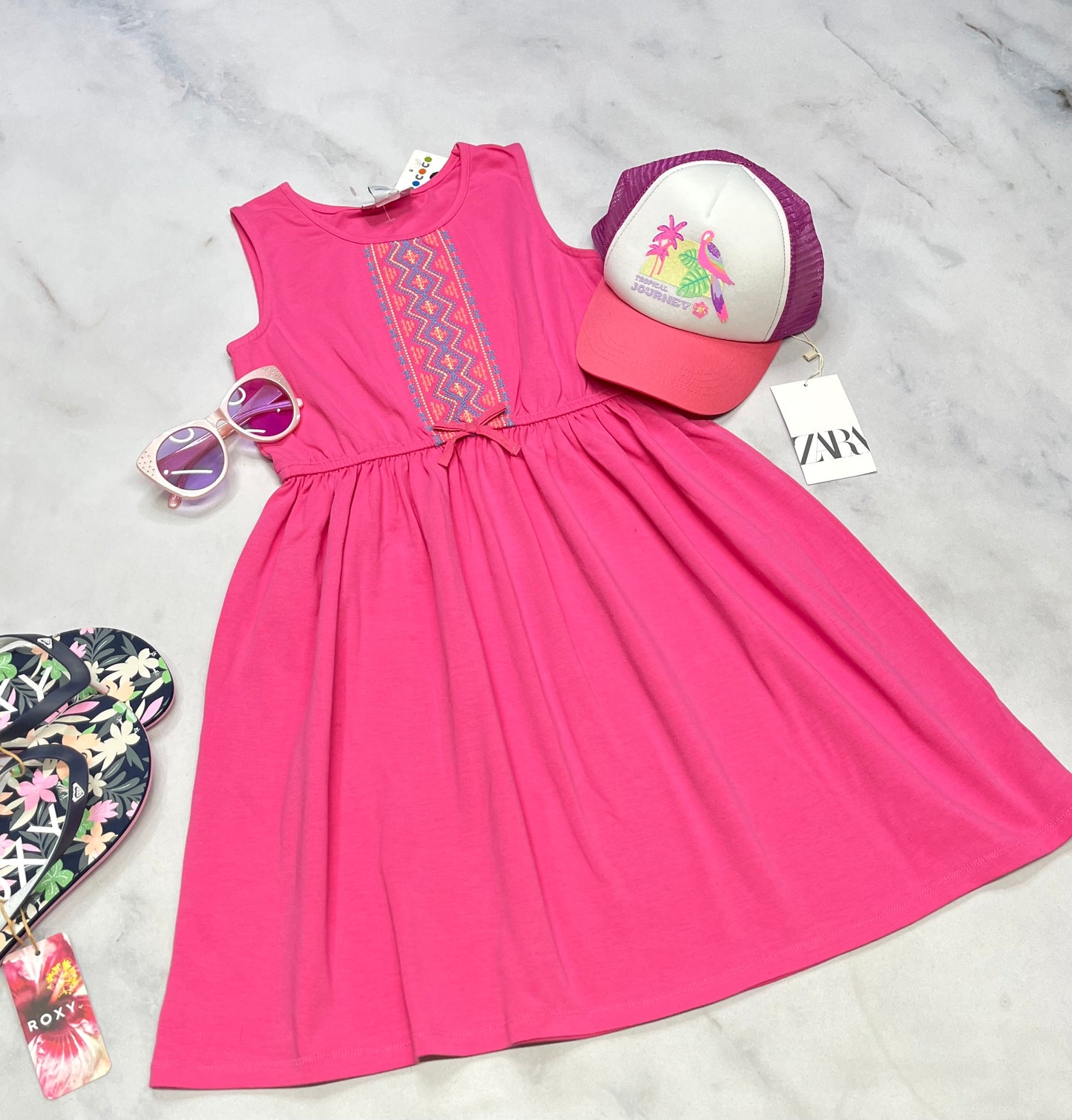 🌸 Robe : Rococo en beau coton stretch 8 ans fille neuve !