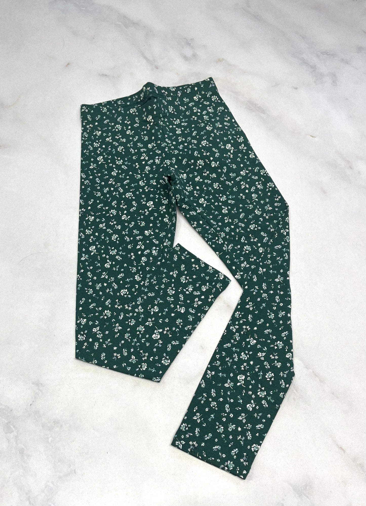Legging vert / fleurit : 6x fille neuf !