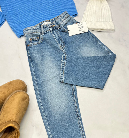 ❄️ ZARA: MOM jeans fait 5 ans fille ajustable neuve !