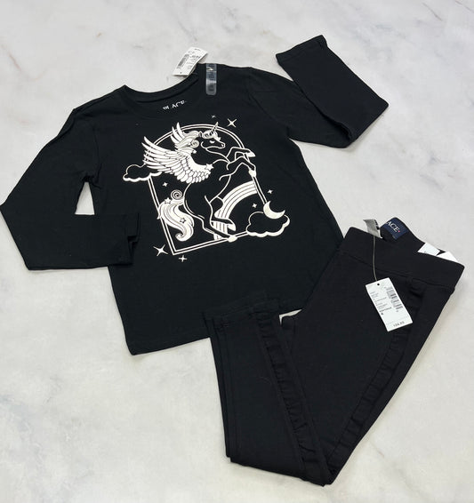 Duo neuf ! Manche longue logo argenté 4 ans neuf ! + skinny Jeg. beau détails sur les côtés . 4 ans neuf!