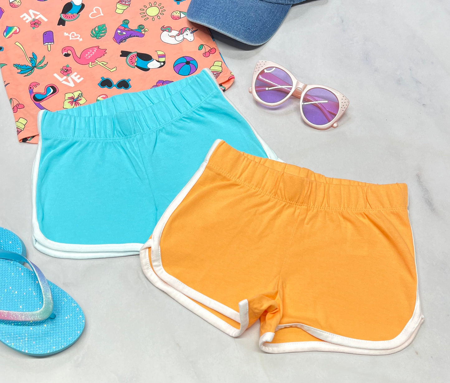 🩵 Duo neuf : Ensemble de 2 short 4 ans fille neuf !