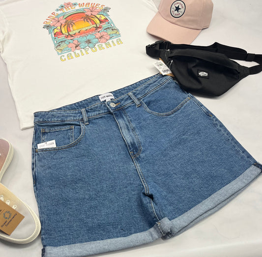 🌸 Short jeans : Steve Madden L/ femme taille haute neuve !