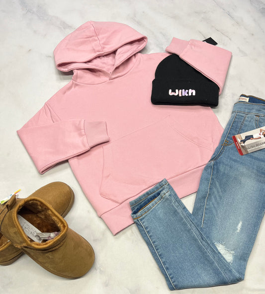 🩷 Cagoule : ouaté rose tag 6 ans fille neuve .