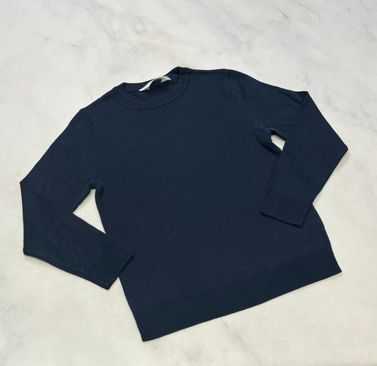 Manche longue : en tricot fin /marine 6x-7 ans neuf!