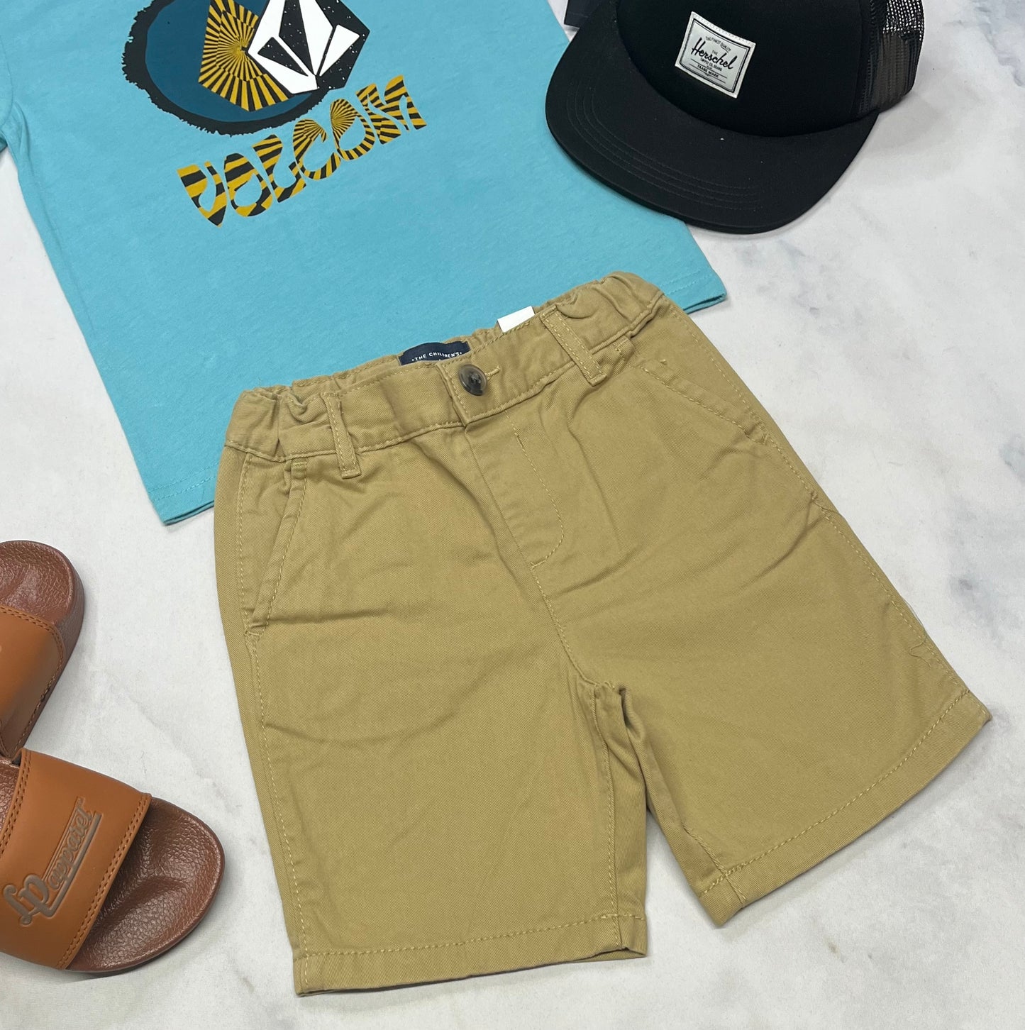 🩵 Bermuda :  Tan 4 ans garçon ajustable neuf !