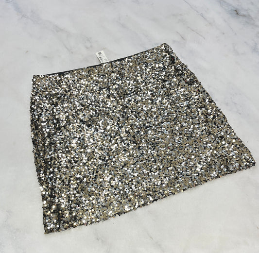 Jupe paillettes Reitman : taille élastique doublure int. Stretch de partout . XXL ( xl-Xxl) femme longueur aux genoux . Neuve .